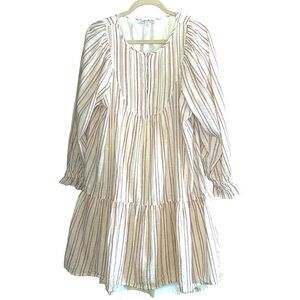 Elizabeth & James Long Sleeves Striped Dress- Size M‎